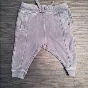 Zara Baby Ribbed Jogger Pants in Grey